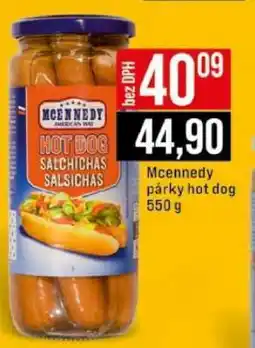 Jip Mcennedy párky hot dog nabídka