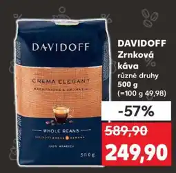 Kaufland Davidoff zrnková káva nabídka
