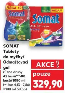 Kaufland SOMAT Tablety do myčky/Odmašťovací gel nabídka