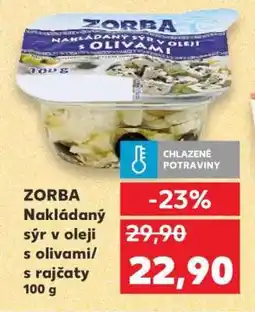 Kaufland ZORBA Nakládaný sýr v oleji s olivami/s rajčaty nabídka