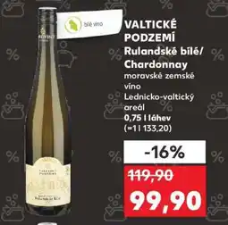 Kaufland VALTICKÉ PODZEMÍ Rulandské bílé/Chardonnay nabídka