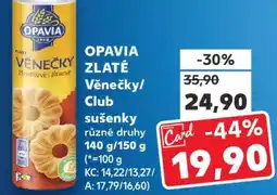 Kaufland OPAVIA ZLATÉ Věnečky / Club sušenky nabídka