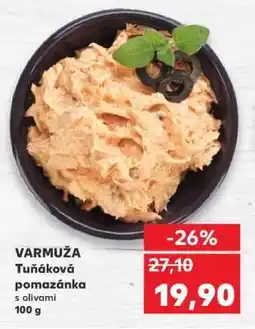 Kaufland VARMUŽA Tuňáková pomazánka s olivami nabídka