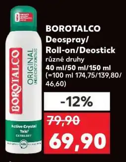 Kaufland BOROTALCO Deospray/ Roll-on/Deostick nabídka