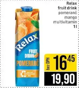 Jip RELAX FRUIT DRINK nabídka