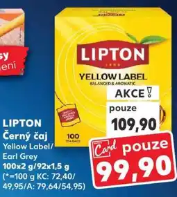 Kaufland LIPTON Černý čaj, Yellow Label, Earl Grey nabídka