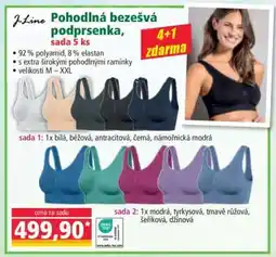 Norma Pohodlná bezešvá podprsenka, sada 5 ks nabídka