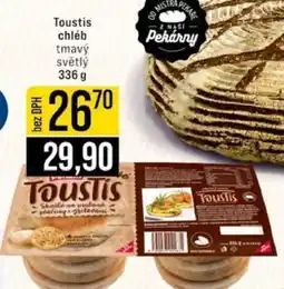 Jip Toustis chléb tmavý světlý nabídka