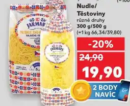 Kaufland Jarmark Nudle/Těstoviny nabídka