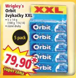 Norma Wrigley's Orbit žvýkačky XXL nabídka