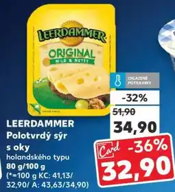 Kaufland LEERDAMMER Polotvrdý sýr nabídka