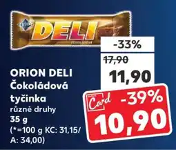 Kaufland ORION DELI Čokoládová tyčinka nabídka