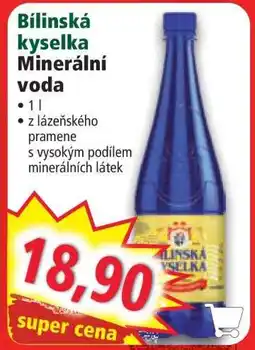 Norma Bílinská kyselka Minerální voda nabídka