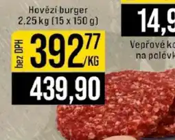 Jip Hovězí burger nabídka