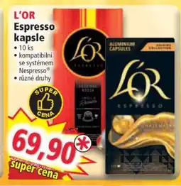 Norma L'OR Espresso kapsle nabídka
