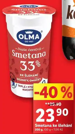 Lidl Smetana ke šlehání, 200 g nabídka