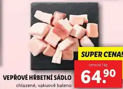 Lidl VEPŘOVÉ HŘBETNÍ SÁDLO, cena za 1 kg nabídka