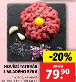 Lidl HOVĚZÍ TATARÁK Z MLADÉHO BÝKA, 250 g nabídka