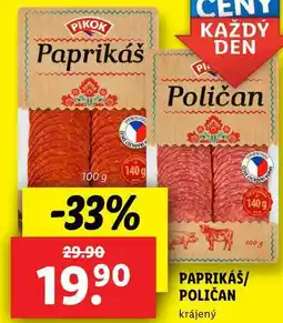 Lidl PAPRIKÁŠ/POLIČAN, 100 g nabídka