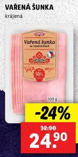 Lidl VAŘENÁ ŠUNKA, 100 g nabídka