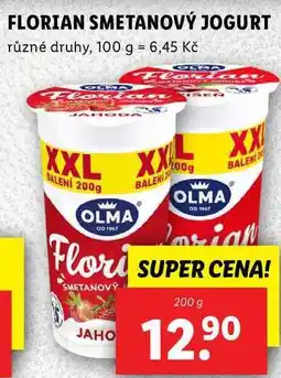 Lidl FLORIAN SMETANOVÝ JOGURT, 200 g nabídka