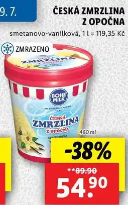 Lidl ČESKÁ ZMRZLINA Z OPOČNA, 460 ml nabídka