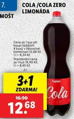 Lidl COLA /COLA ZERO LIMONÁDA, 2 l nabídka