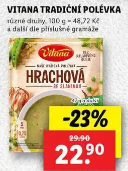 Lidl VITANA TRADIČNÍ POLÉVKA, 47 g a další nabídka