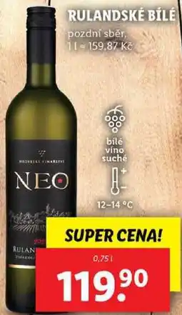 Lidl RULANDSKÉ BÍLÉ, 0,75 l nabídka