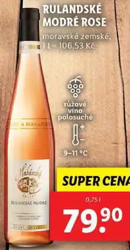 Lidl RULANDSKÉ MODRÉ ROSE, 0,75 l nabídka