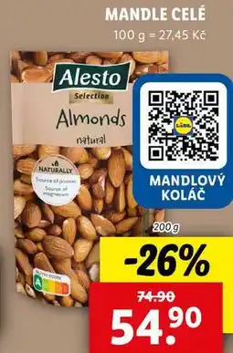 Lidl MANDLE CELÉ, 200 g nabídka