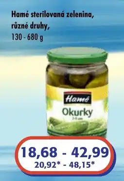 ČEPOS Hamé sterilovaná zelenina nabídka