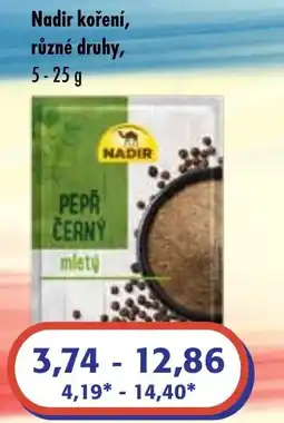 ČEPOS Nadir koření nabídka