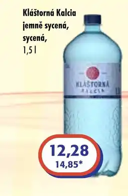 ČEPOS Kláštorná Kalcia jemně sycená, sycená nabídka