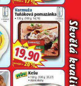 Norma Tuňáková pomazánka nabídka