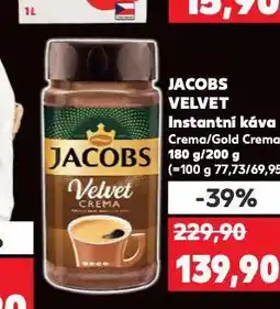 Kaufland Jacobs velvet instantní káva nabídka
