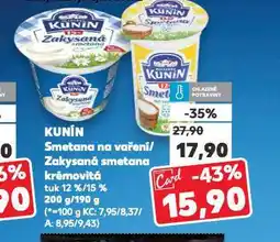 Kaufland Kunín zakysaná smetana krémovitá nabídka