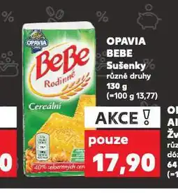 Kaufland Opavia bebe sušeneky nabídka