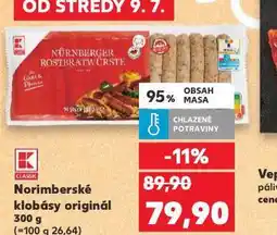 Kaufland Norimberské klobásky originál nabídka