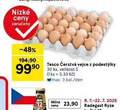 Tesco Čerstvá vejce z podestýlky nabídka