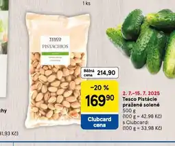 Tesco Pistácie pražené solené nabídka