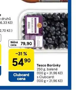 Tesco Borůvky nabídka