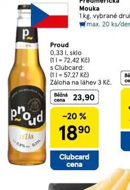 Tesco Pivo proud nabídka