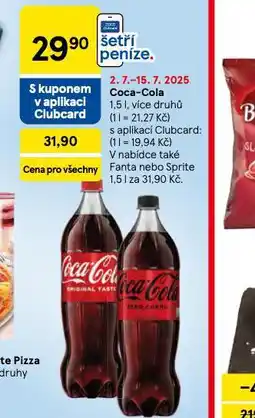 Tesco Coca cola, fanta, sprite nabídka