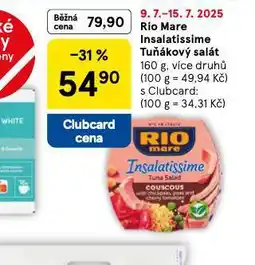 Tesco Rio mare insalatissime tuňákový salát nabídka