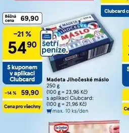 Tesco Madeta jihočeské máslo nabídka