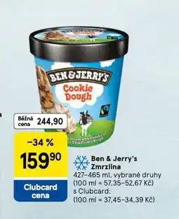 Tesco Ben & jerry´s zmrzlina nabídka