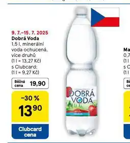 Tesco Dobrá voda ochucená nabídka