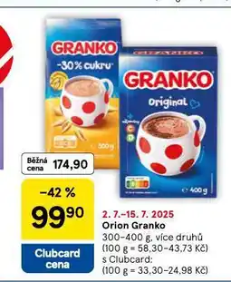 Tesco Orion granko nabídka