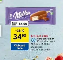 Tesco Milka zmrzllina nabídka